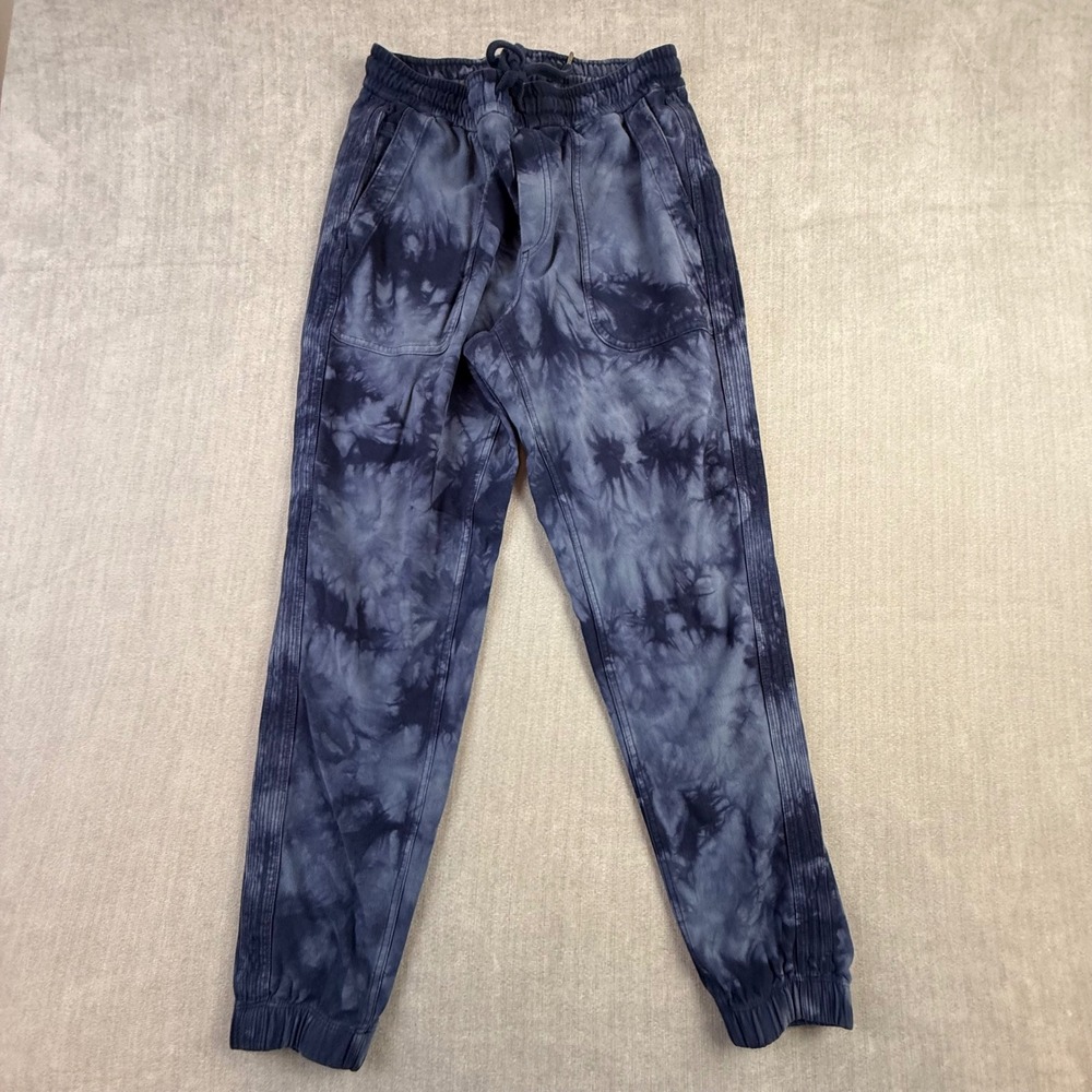Athleta Farallon Jogger Blue Tie Dye Organic Cotton Stretch Pants Small S P